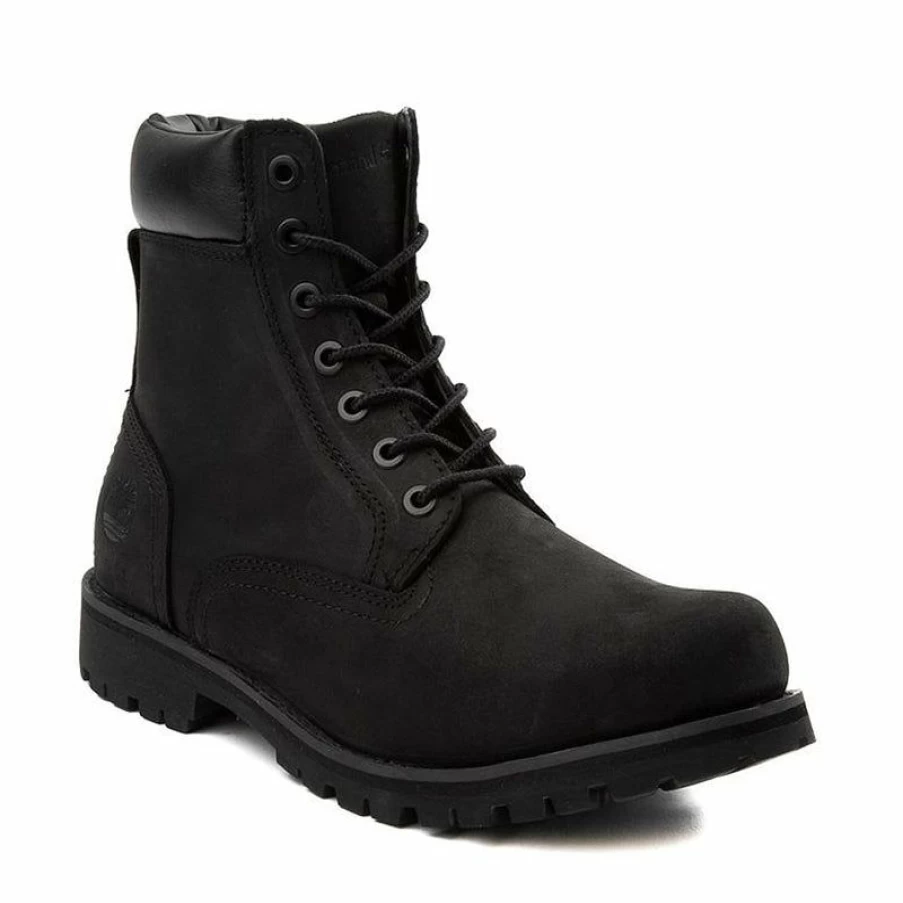 Online * Men'S 6 Premium Waterproof Black Nubuck The Timberland Company Fire Sale