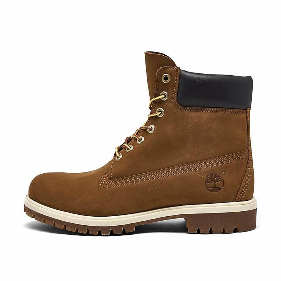 New * Men'S 6 In Premium Waterproof Dark Brown Nubuck The Timberland Company Fire Sale